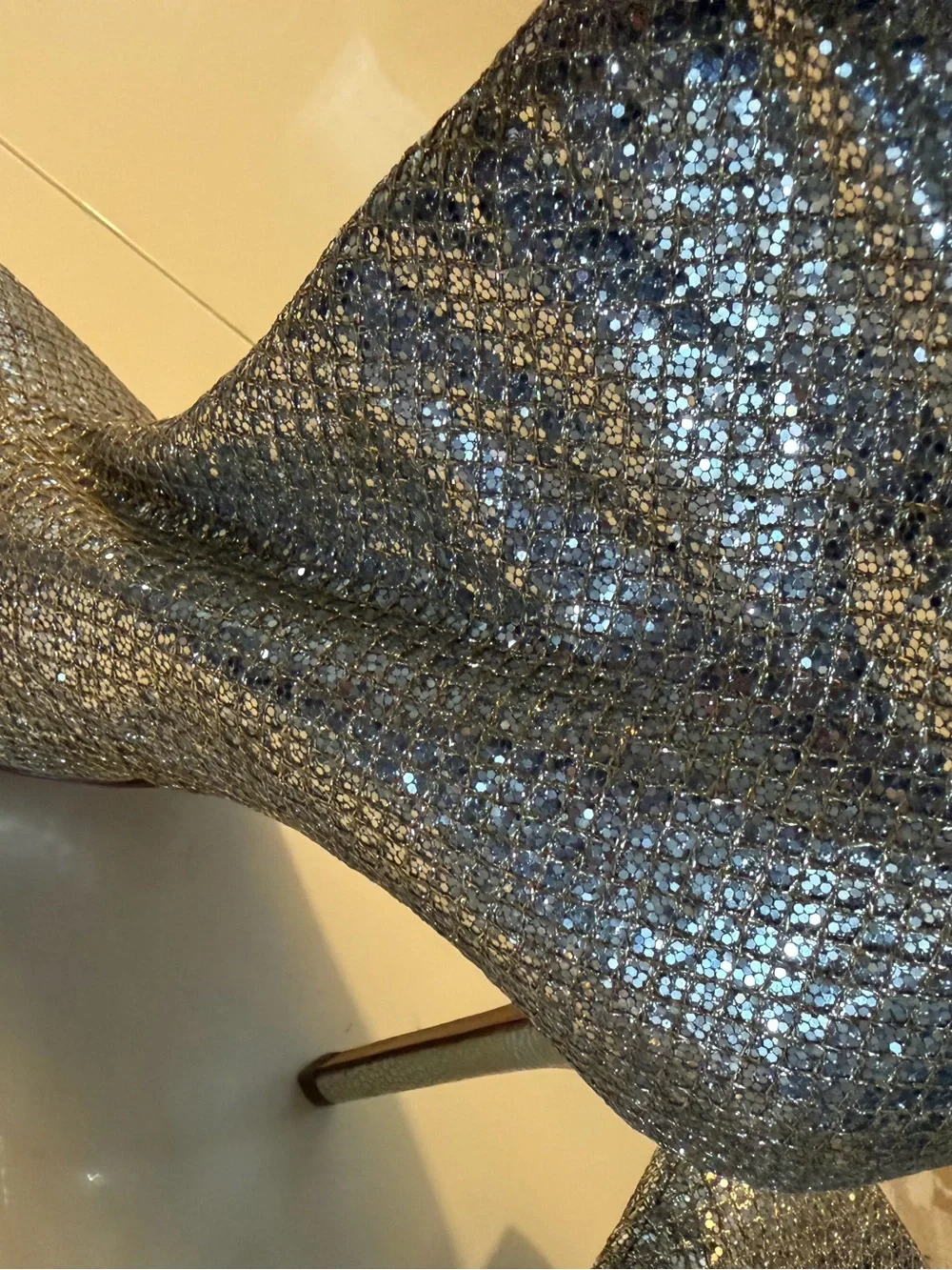 Jimmy Choo Silver Sparkle Pointed-Toe Ankle Booties